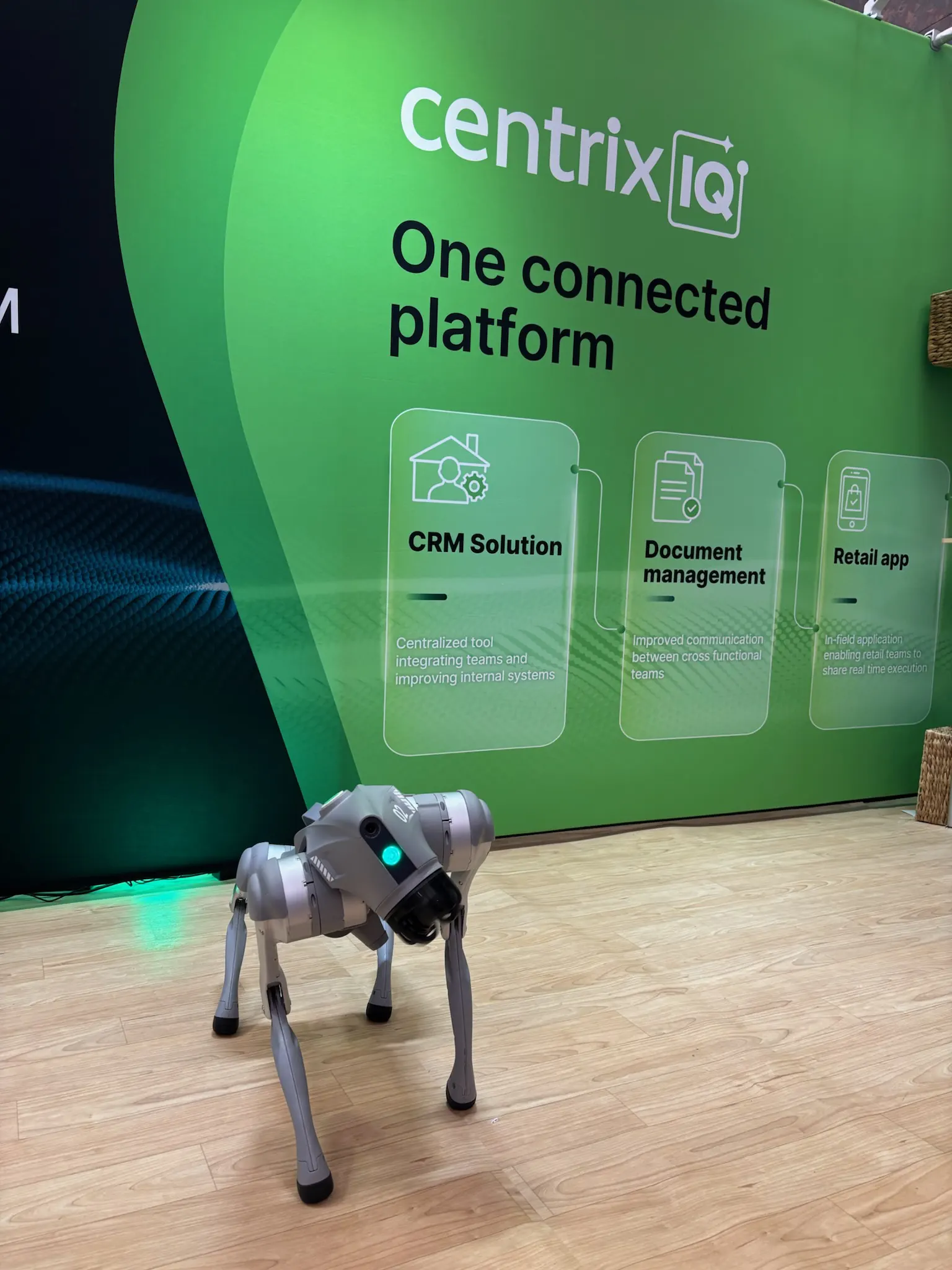 IQ the robot dog at the CentrixIQ booth