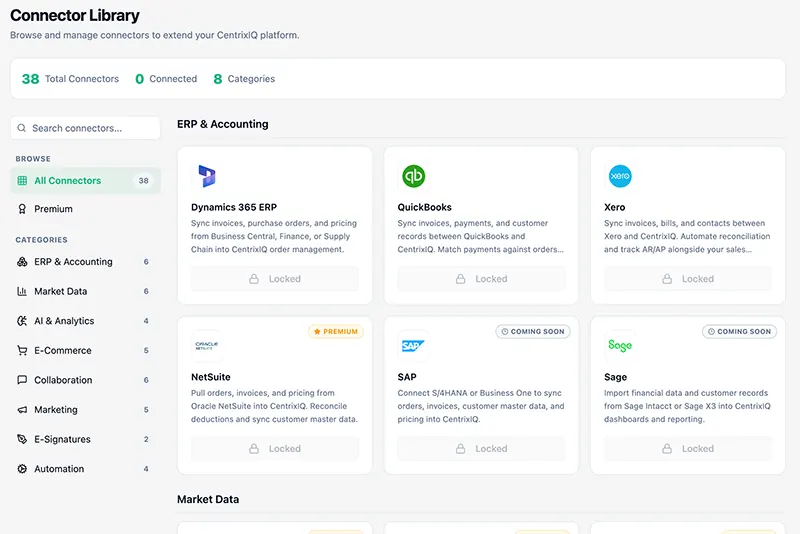 CentrixIQ connector library interface